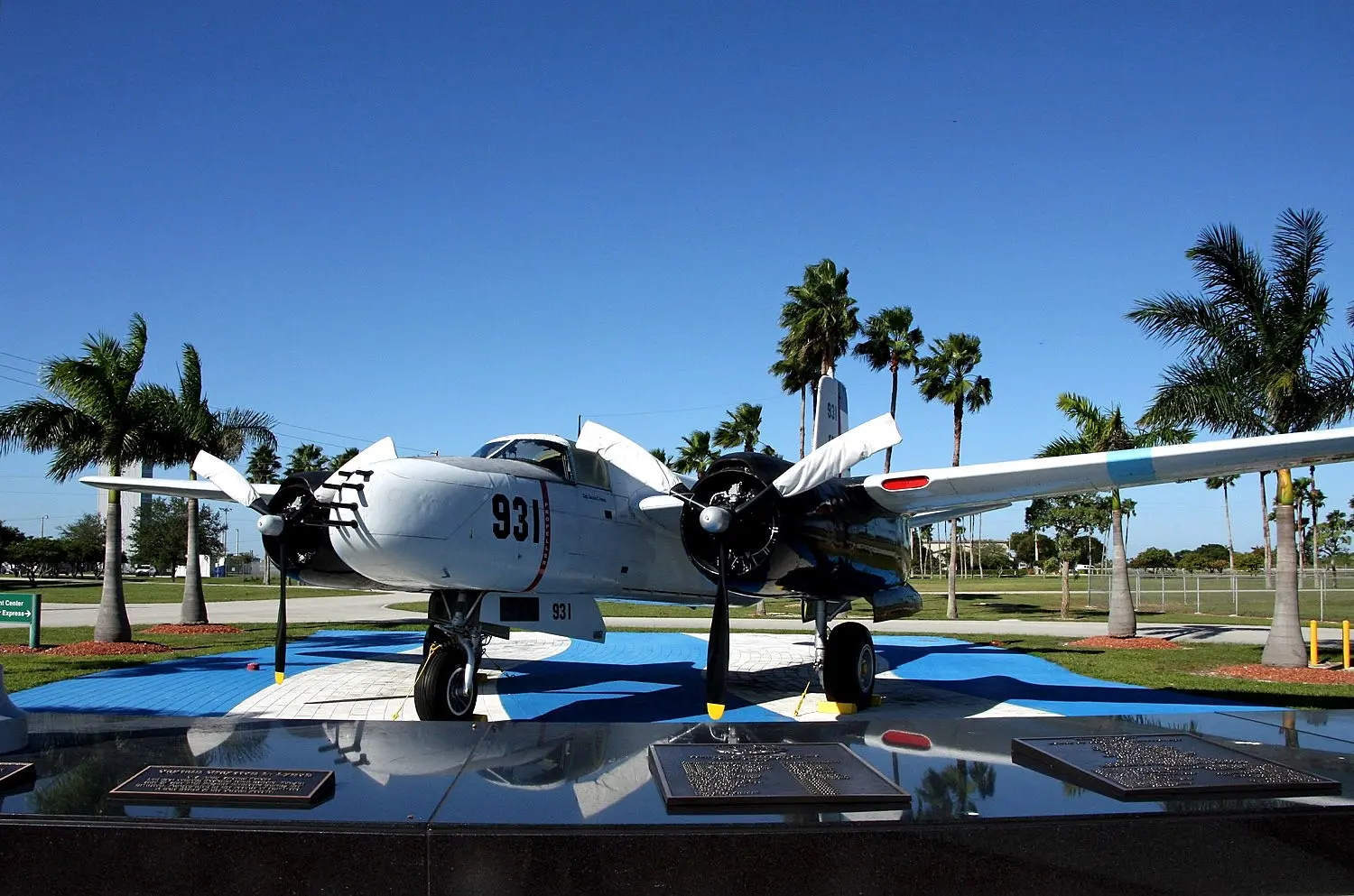 The restored B-26 Invader at the Bay of Pigs Air Memorial
